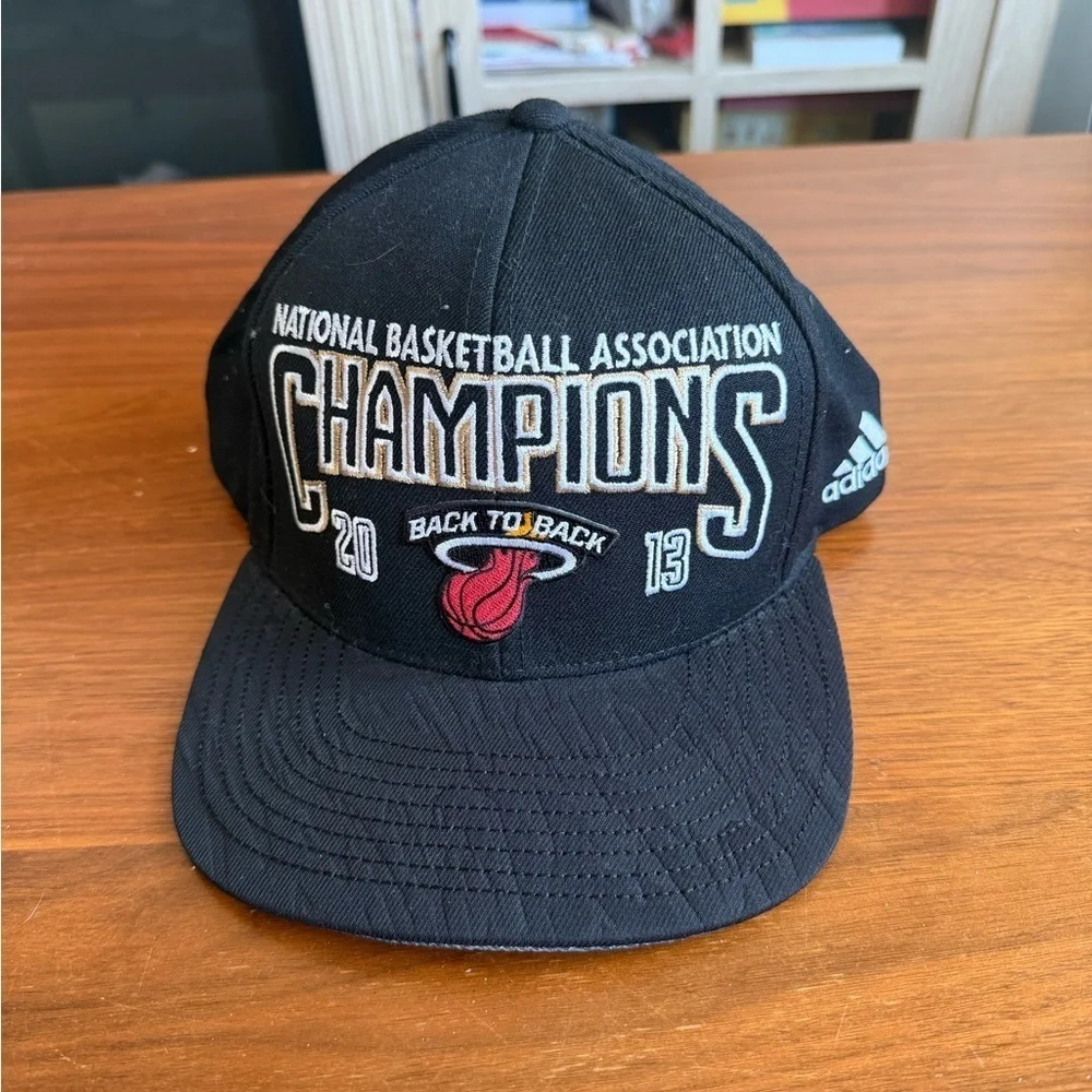 Adidas Black Miami Heat NBA Champions Cap